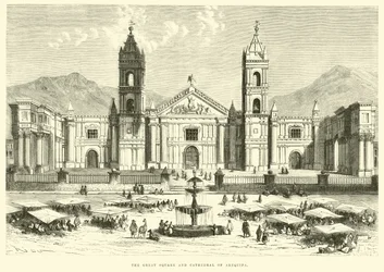 Der große Platz und die Kathedrale von Arequipa